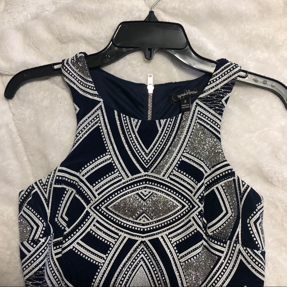 Short Navy blue party dress